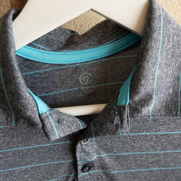 EUC! Bundle of 3 Shirts Boys SzM 8-10 Collar Short Sleeve Blue Aqua Gray Poplin - Picture 3 of 10